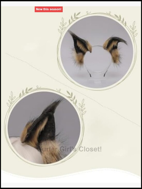 Faux Fur Plush Animal Ear Headband - Wolf & Lynx Cosplay Costume Headwear main image 6